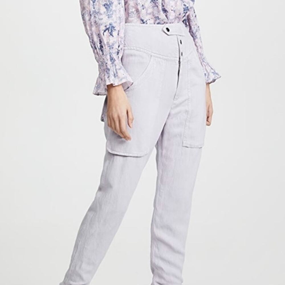 Isabel Marant Etoile Lago Linen Trousers Pants Ecru Cream Women's 36 / US Small - Picture 13 of 15